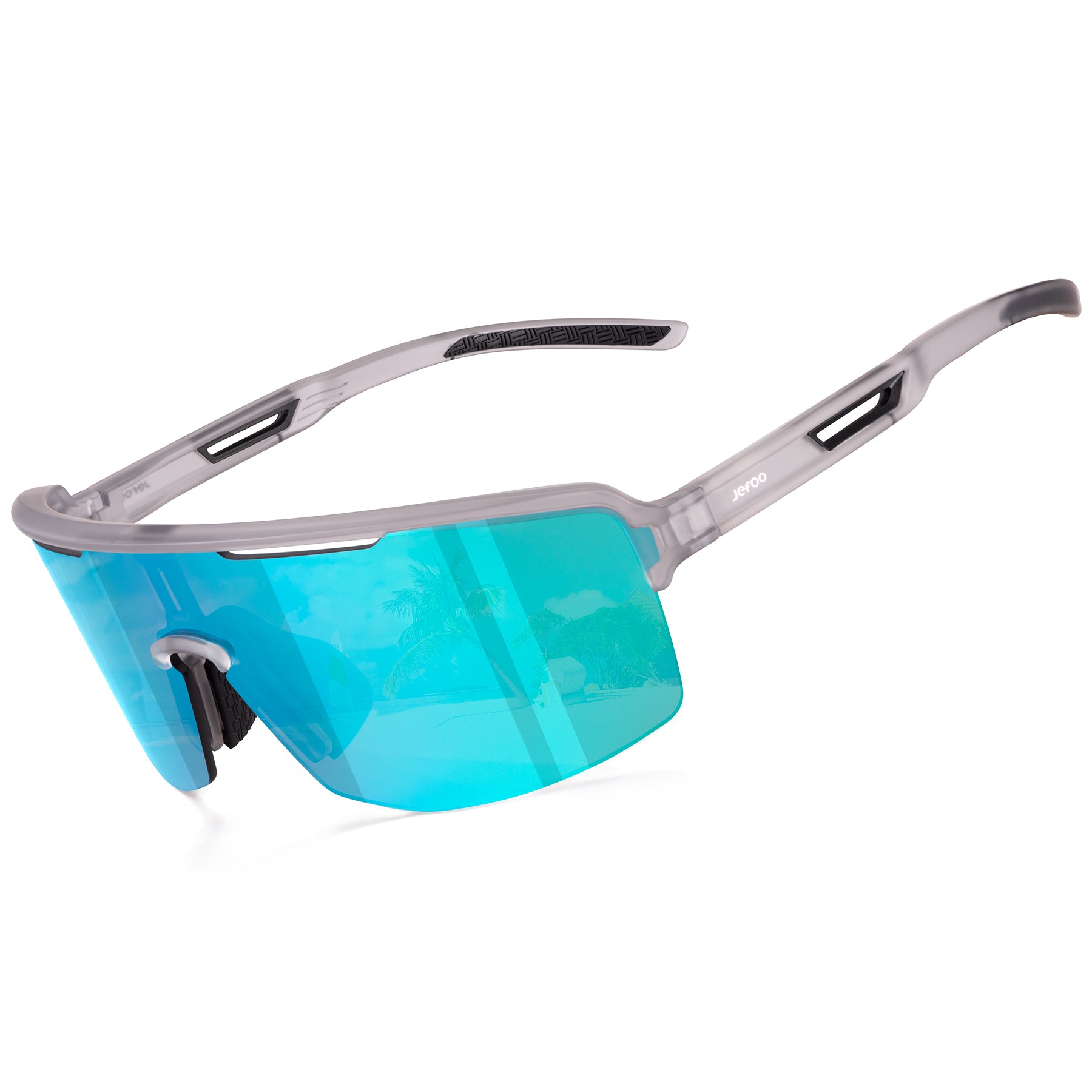 Fishing Polarized Wraparound Sunglasses · Surf Blue JF329 