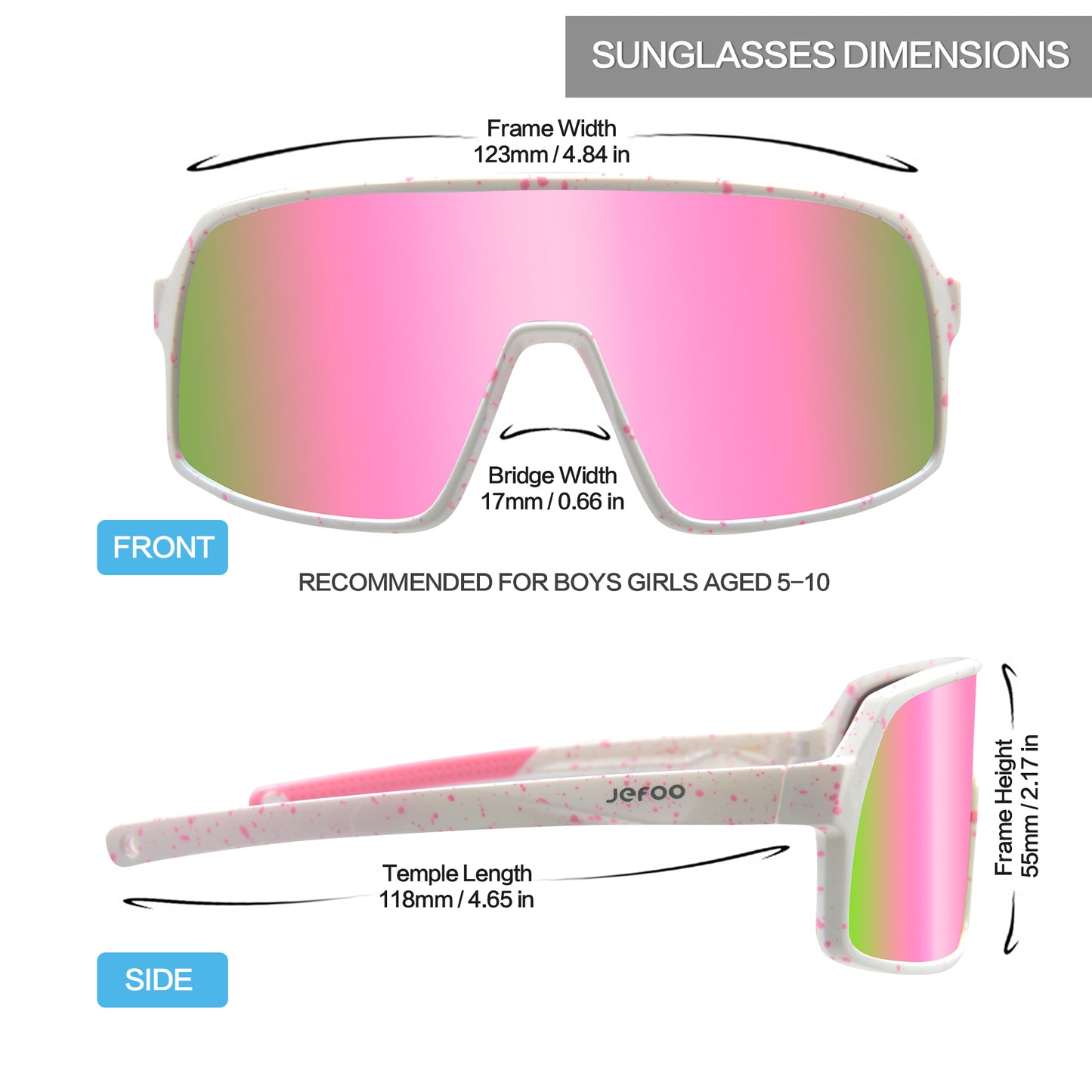 Cute Kids Sports Wraparound Sunglasses · Pink JF279