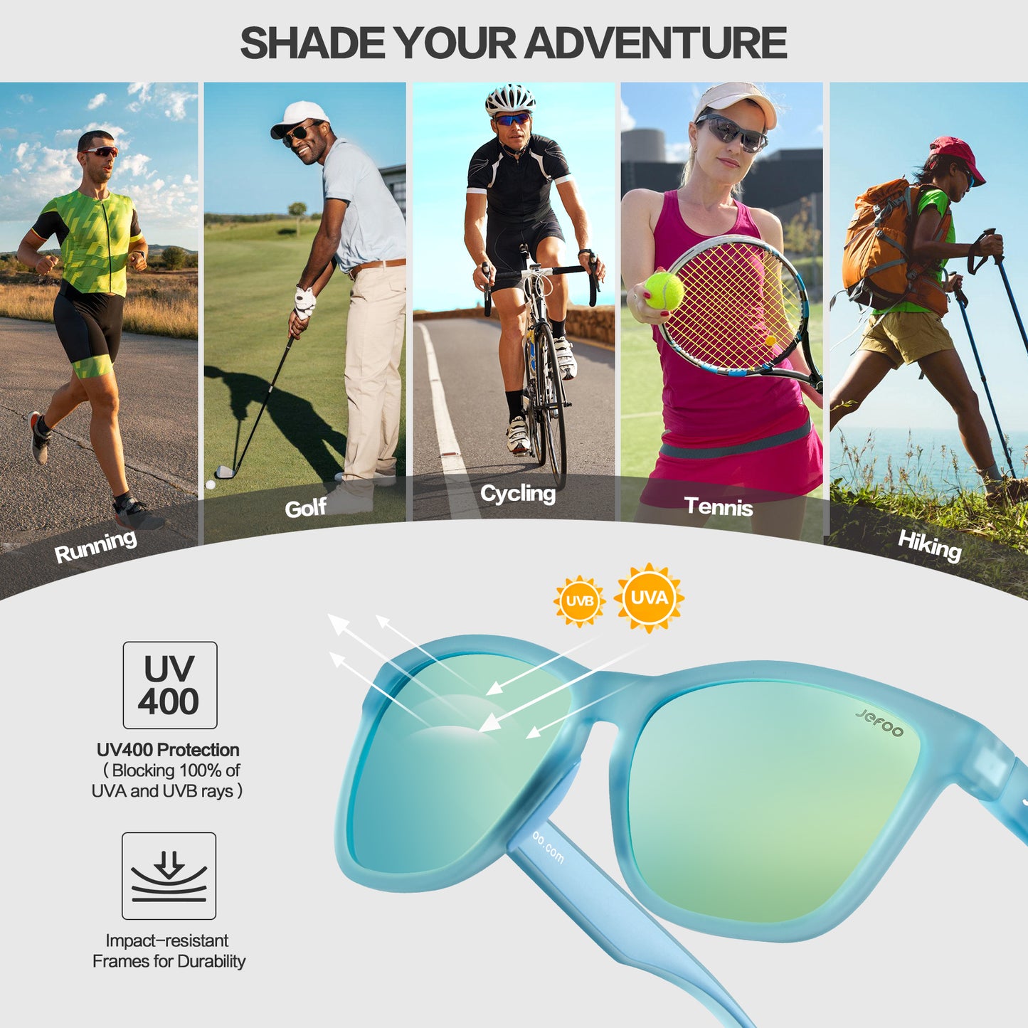Running Square Sunglasses · Blue Soda JF219