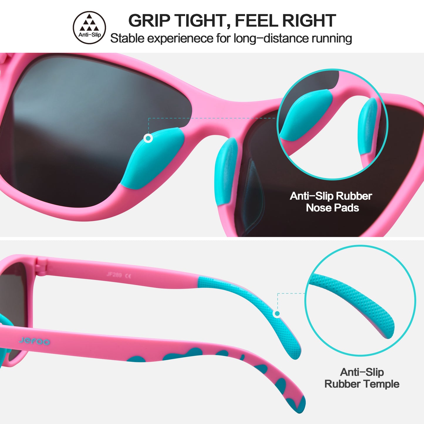 Fashion Polarized Running Sunglasses · Ocean Pink JF289