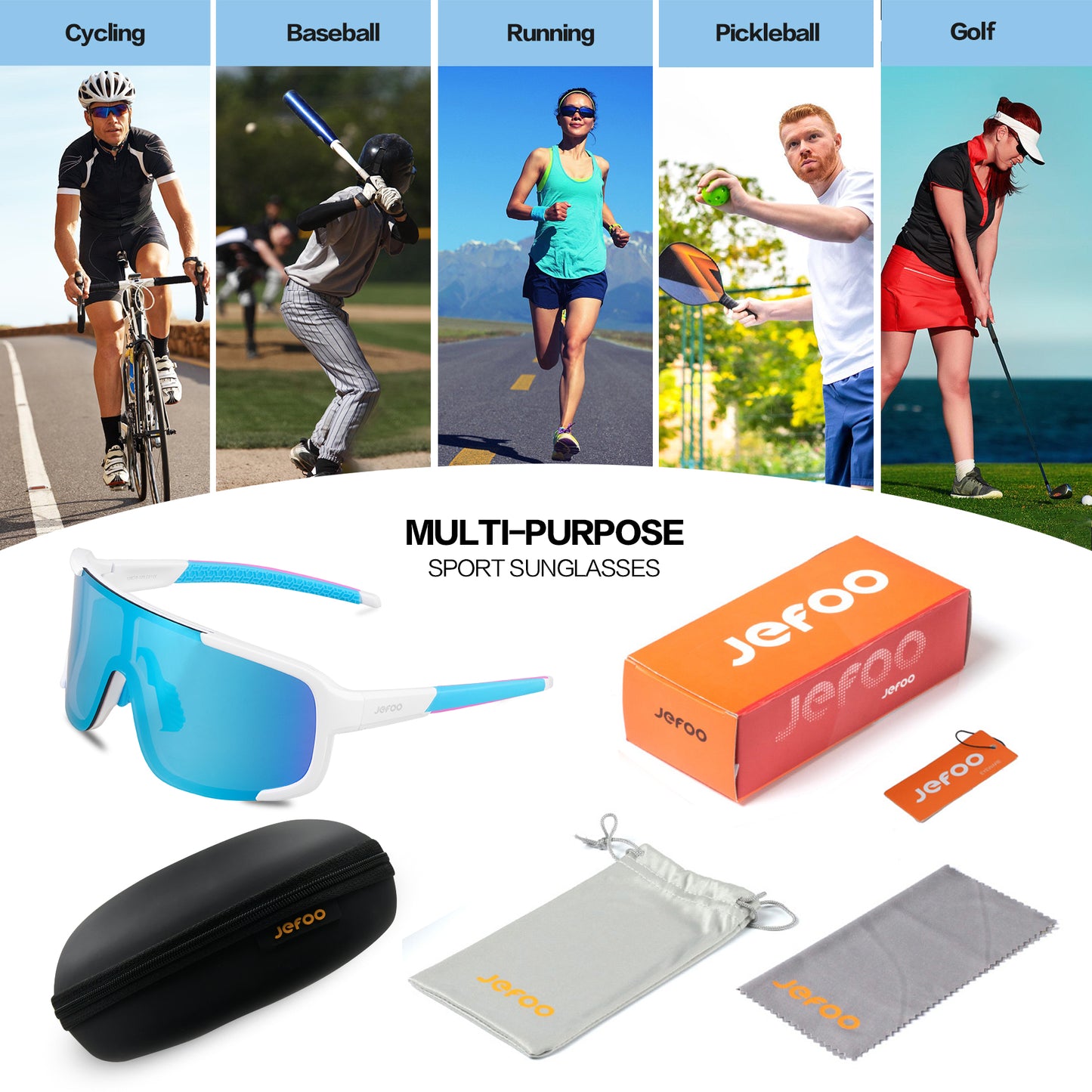 Wrap Around Baseball Sunglasses · Cloud Altas JF259