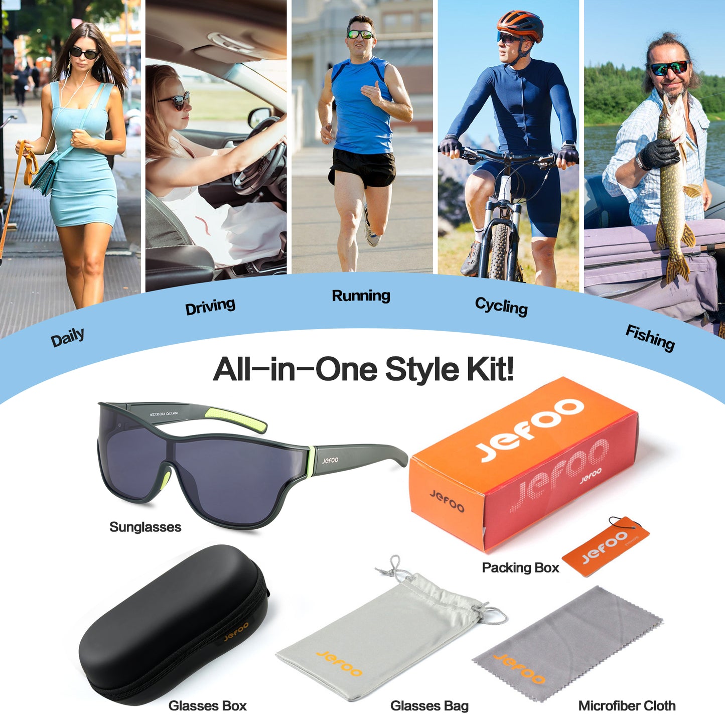 Oversized One-Lens Driving Sunglasses · Matcha JF269