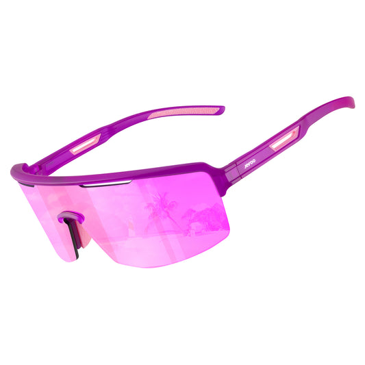 Cycling Polarized Wraparound Sunglasses · Crush Pink JF329