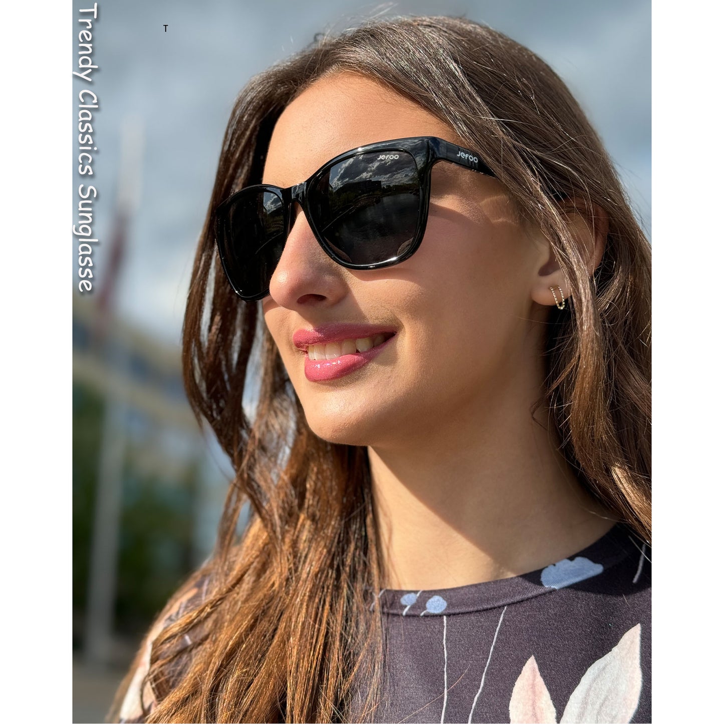 Jefoo Polarized Sunglasses for Men Black