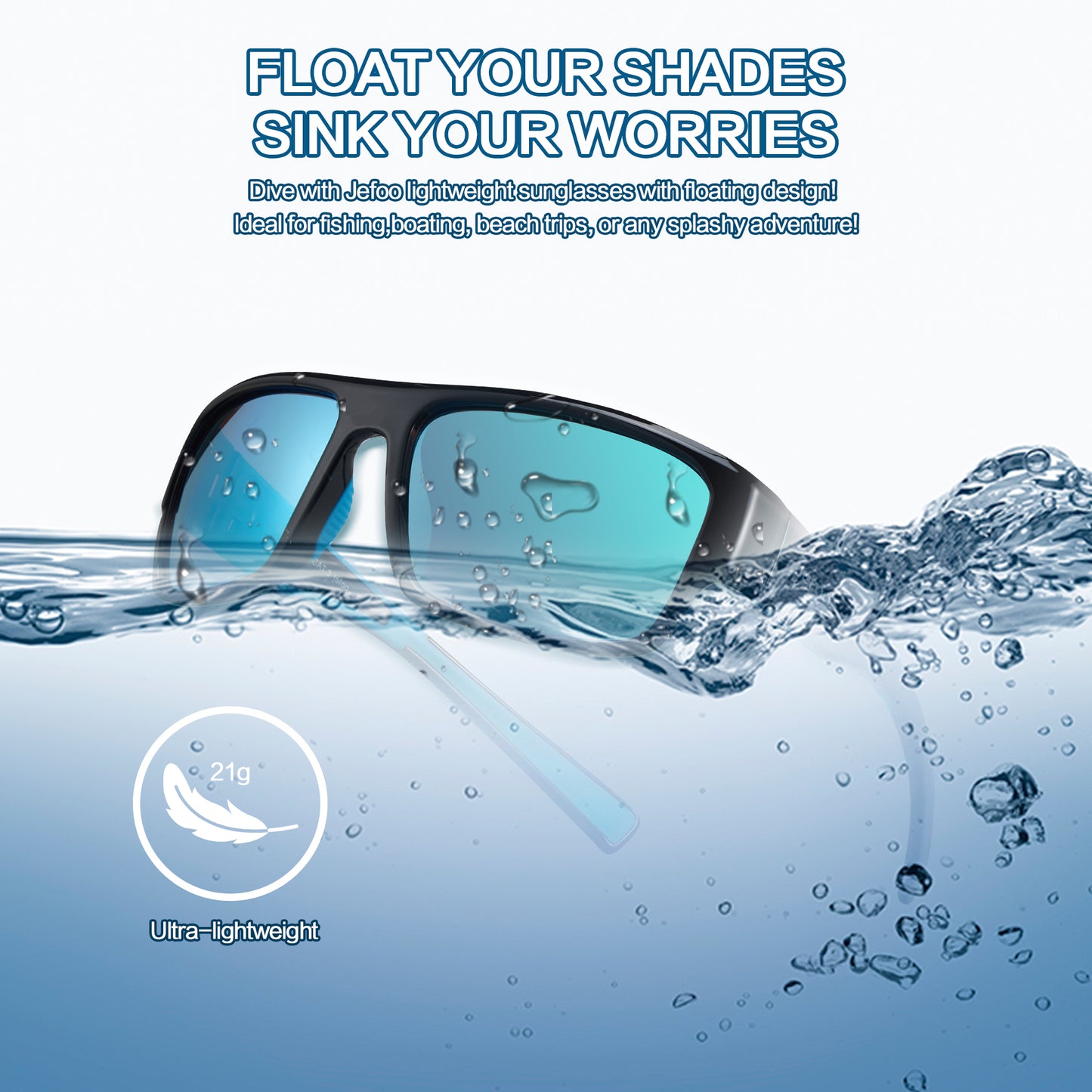 Classic Fishing Floating Sunglasses · Blue Breeze JF239