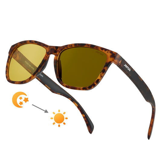Photochromic Square Night Vision Glasses · Classic Tortoise JF219