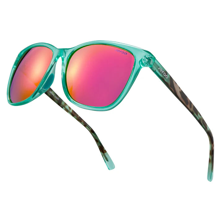 Polarized Cat Eye Sunglasses Caribbean Aqua JF169