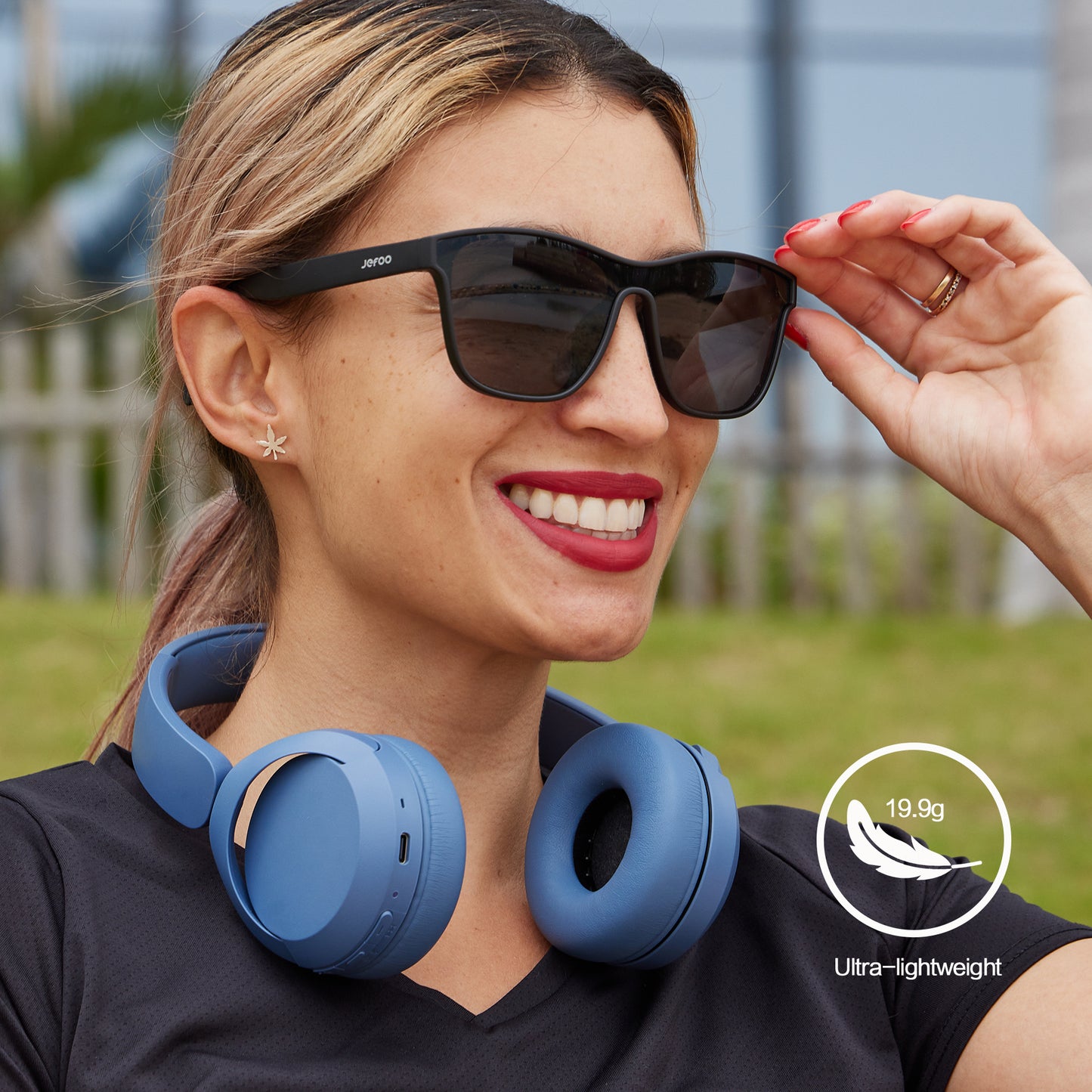 Polarized Lightweight Running Sunglasses · Power Black JF289
