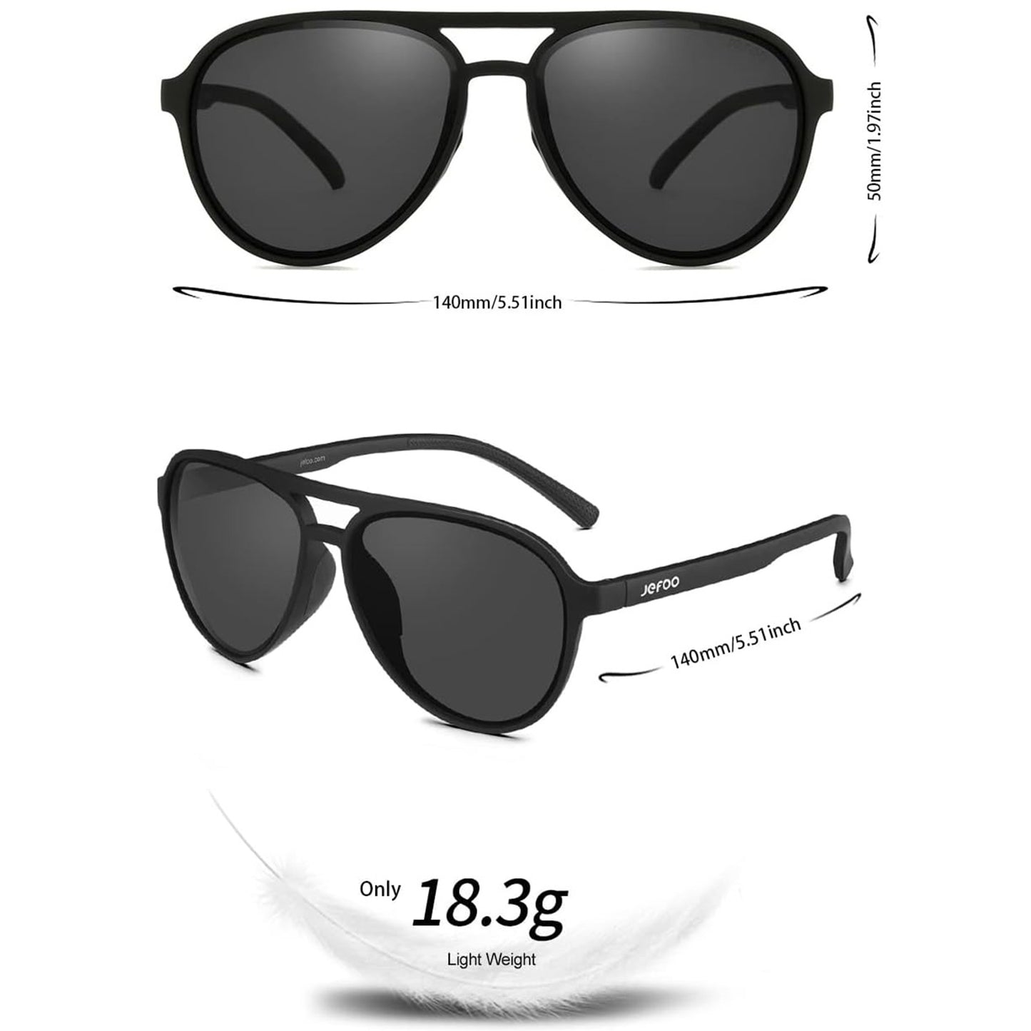 Sports Aviator Sunglasses · Black