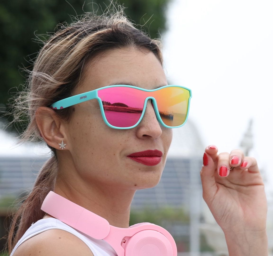 Stylish Running Polarized Sunglasses · Wave Mint JF289