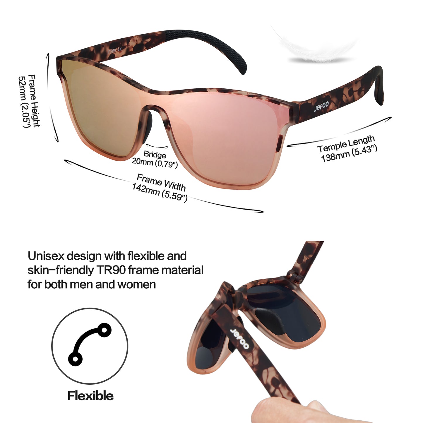 Trendy Polarized Sports Sunglasses · Runway Rose JF289