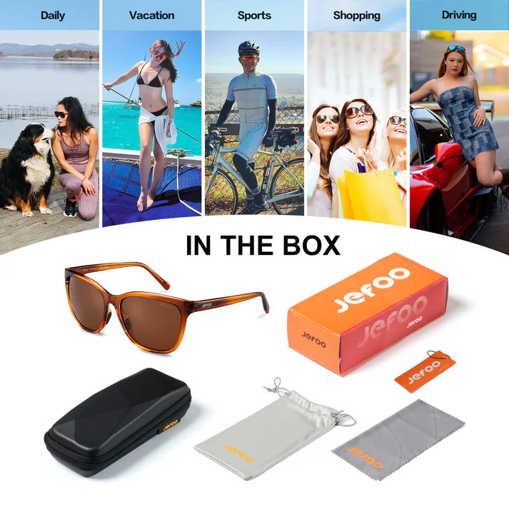 Wearing-Fashion-Cat-Eye-Sunglasses-Crystal-Auburn-JF169-for-Traveling