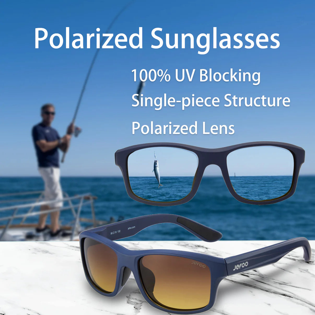 Wearing-Polarized-Floating-Sunglasses-Navy-Blue-JF129-to-Go-Gishing