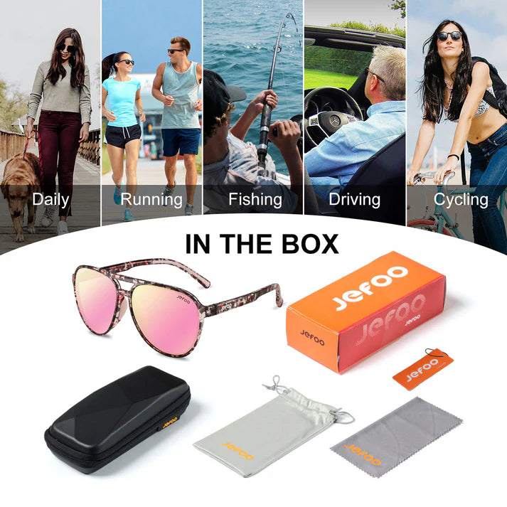 Wearing-Unique-Aviator-Sunglasses-Pink-Agate-JF119-for-Traveling