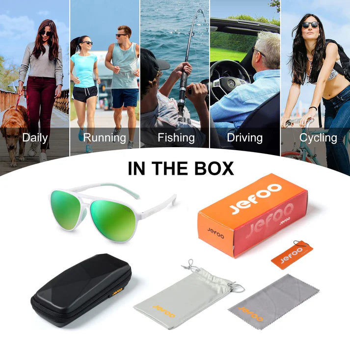 Wearing-Unisex-Aviator-Sunglasses-Fresh-White-JF119-for-Traveling