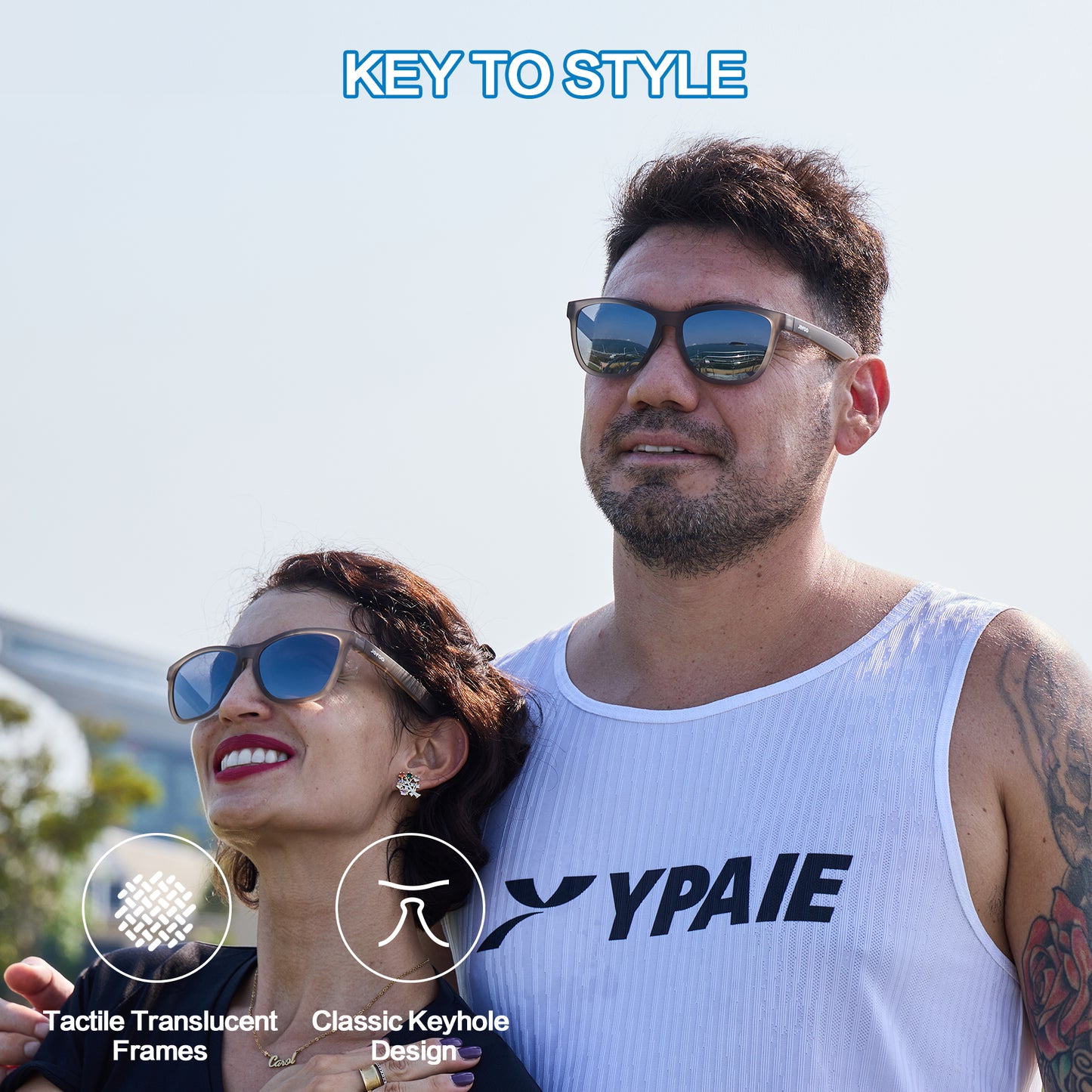 Cool Running Square Sunglasses · Smoke Gray JF219