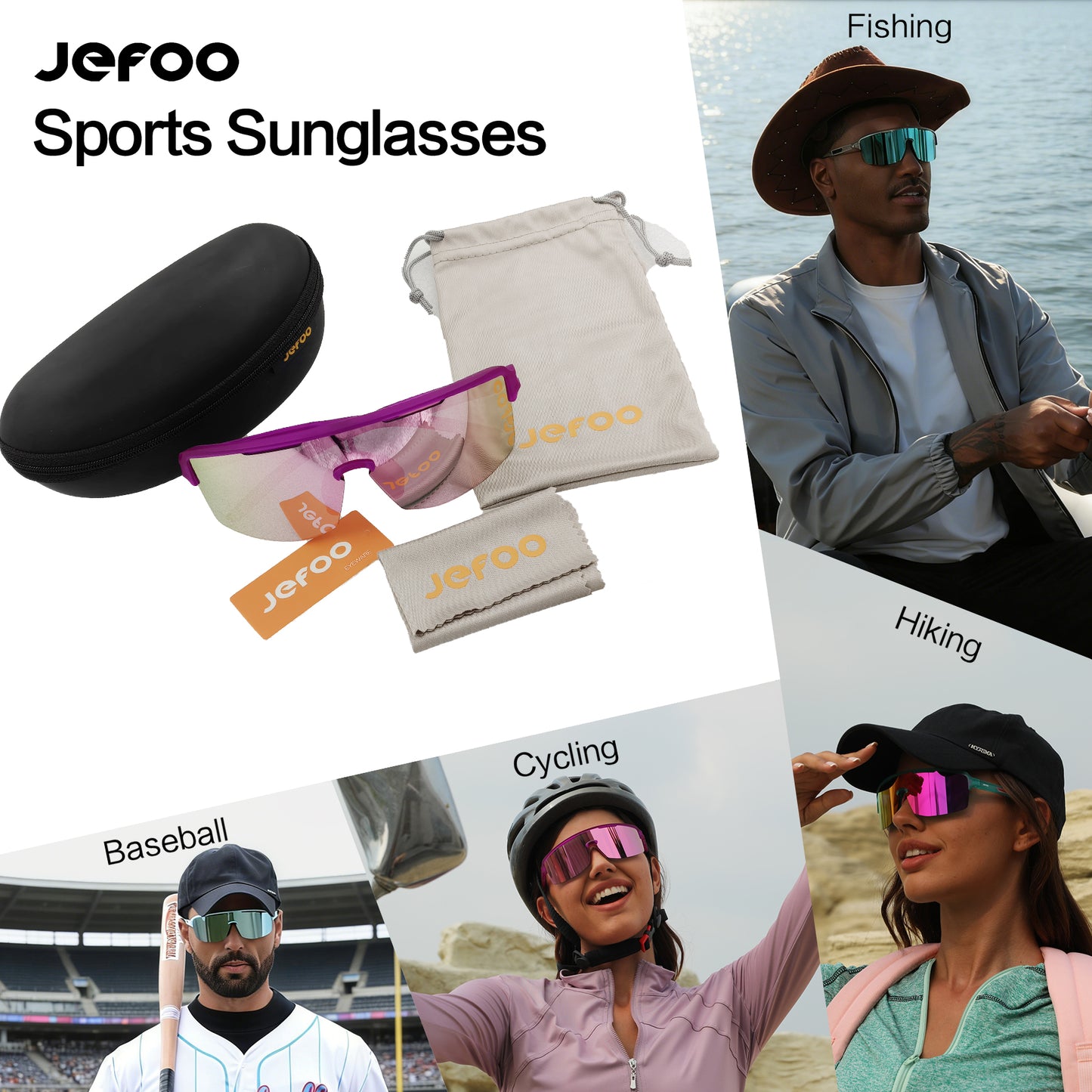 Cycling Polarized Wraparound Sunglasses · Crush Pink JF329