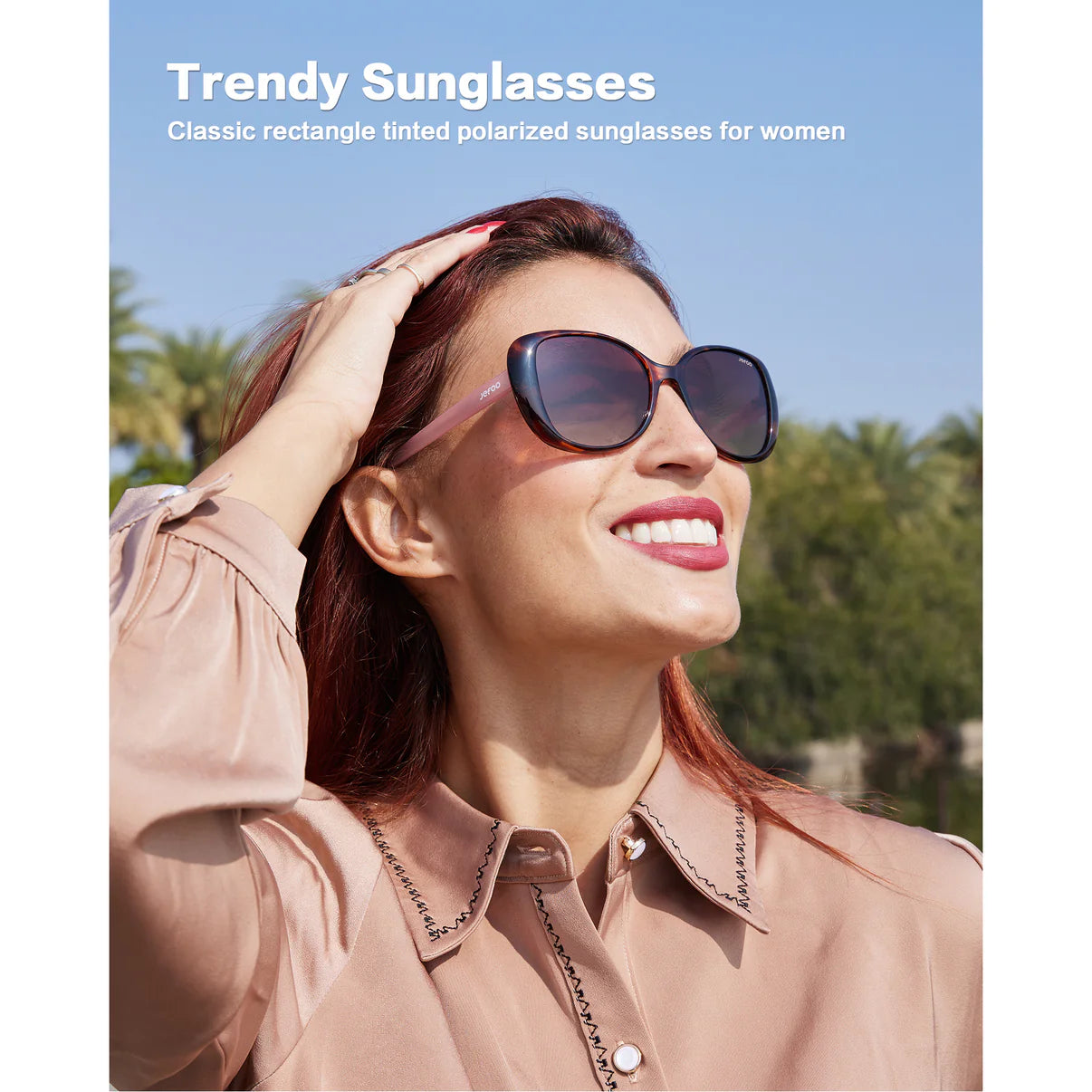 A-Beautiful-Woman-Wearing-Women-Square-Sunglasses-Sunset-Pink