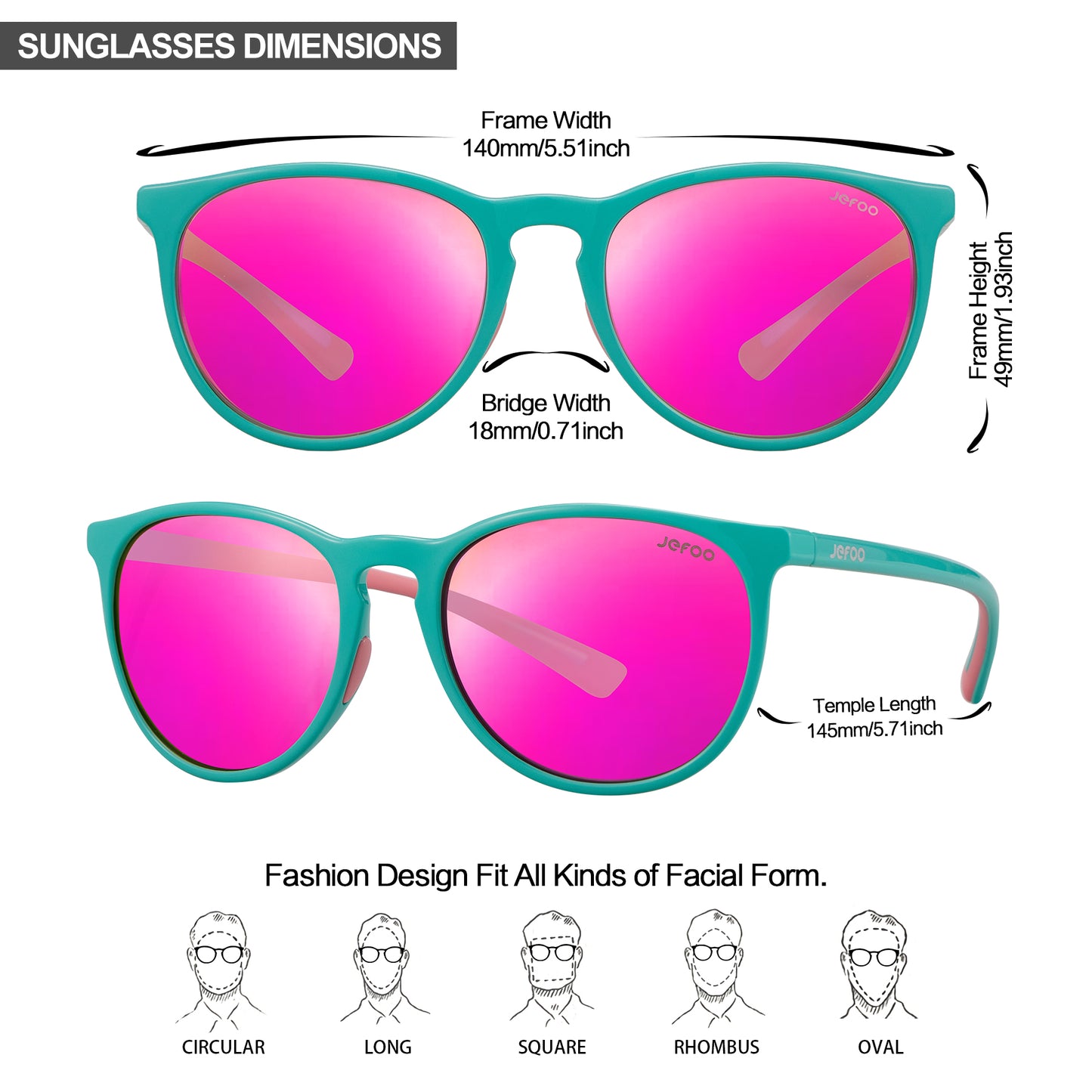 Sports Trendy Polarized Oval Sunglasses · Positano Bay JF319