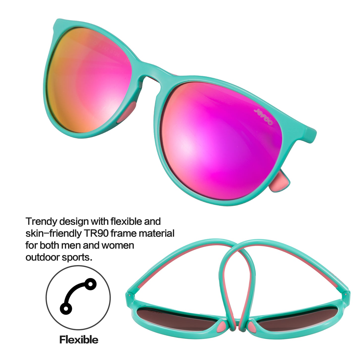Sports Trendy Polarized Oval Sunglasses · Positano Bay JF319