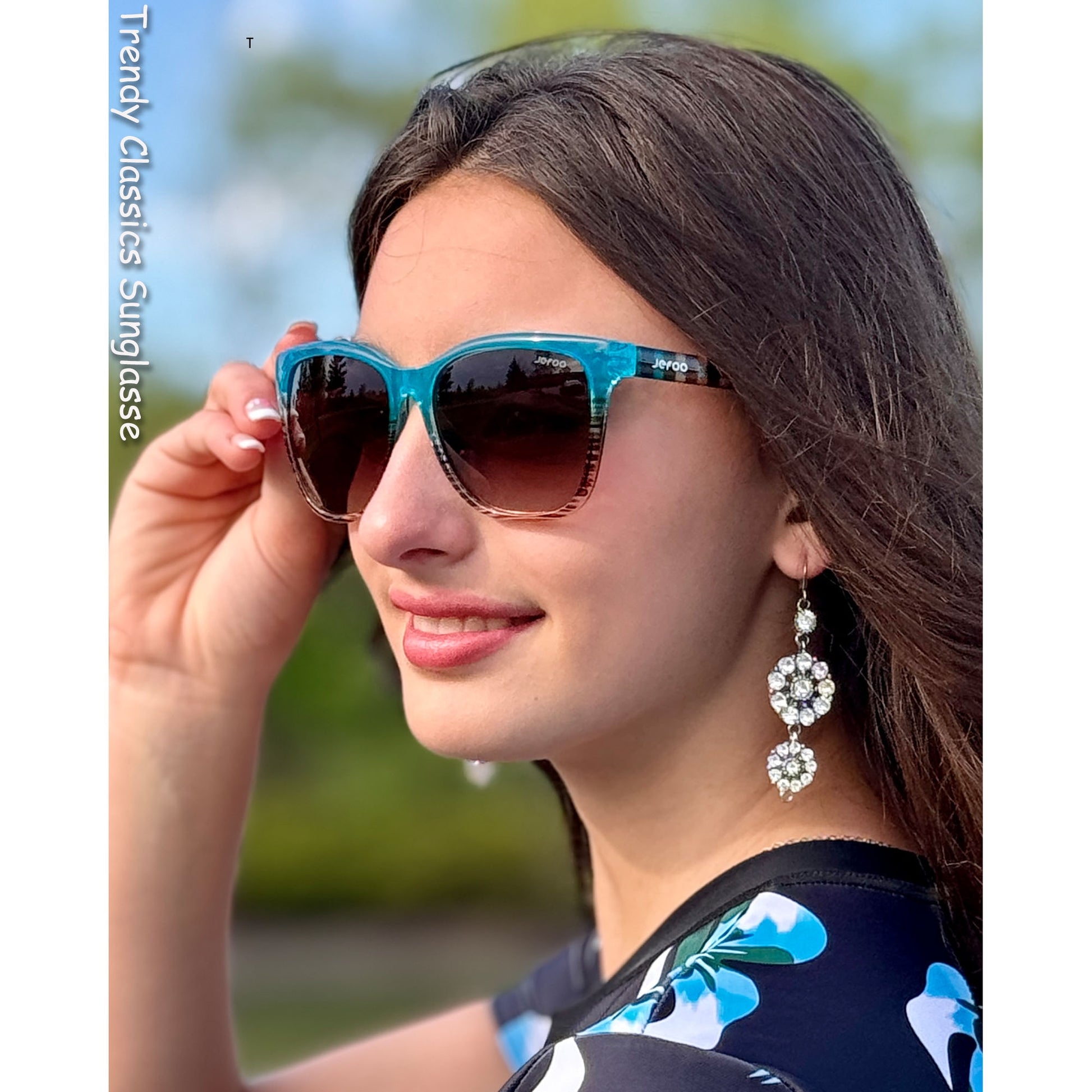 Jefoo Polarized Sunglasses for Men Blue Agate