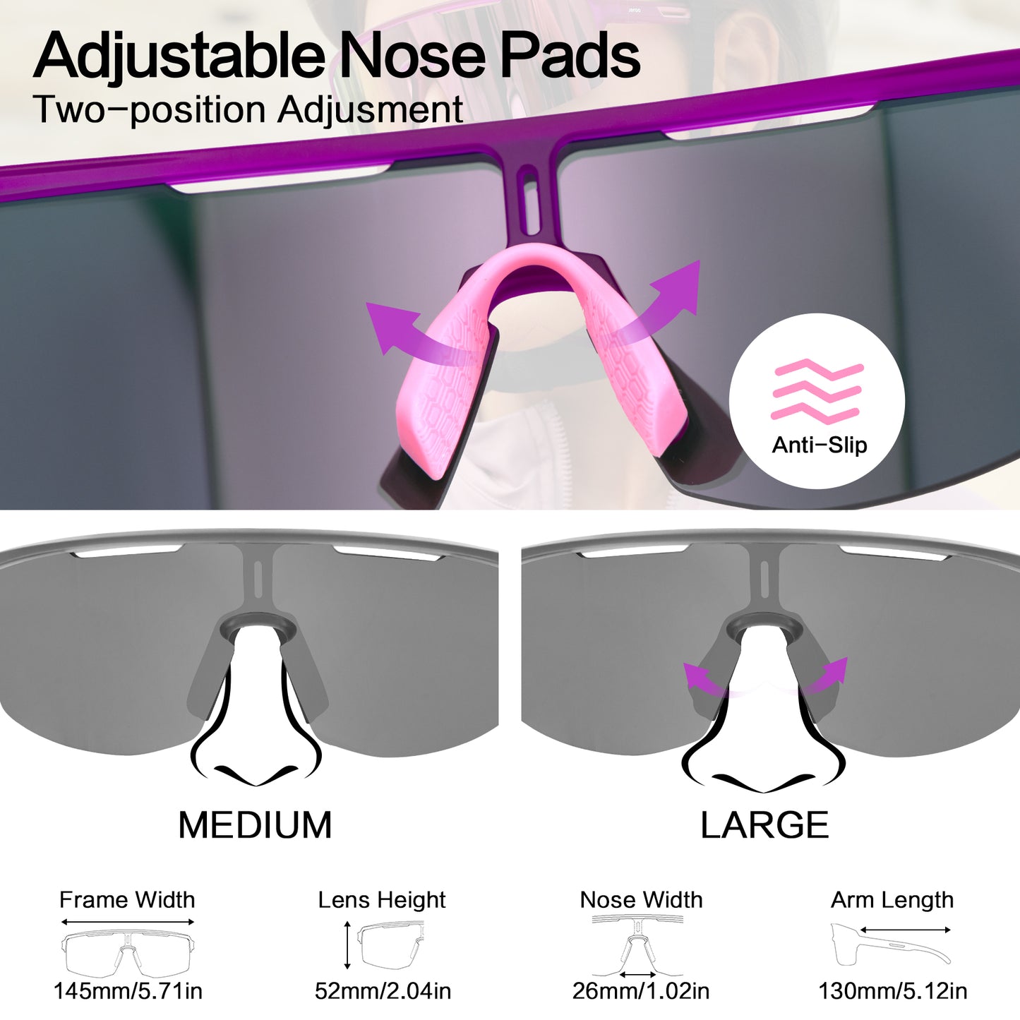 Cycling Polarized Wraparound Sunglasses · Crush Pink JF329