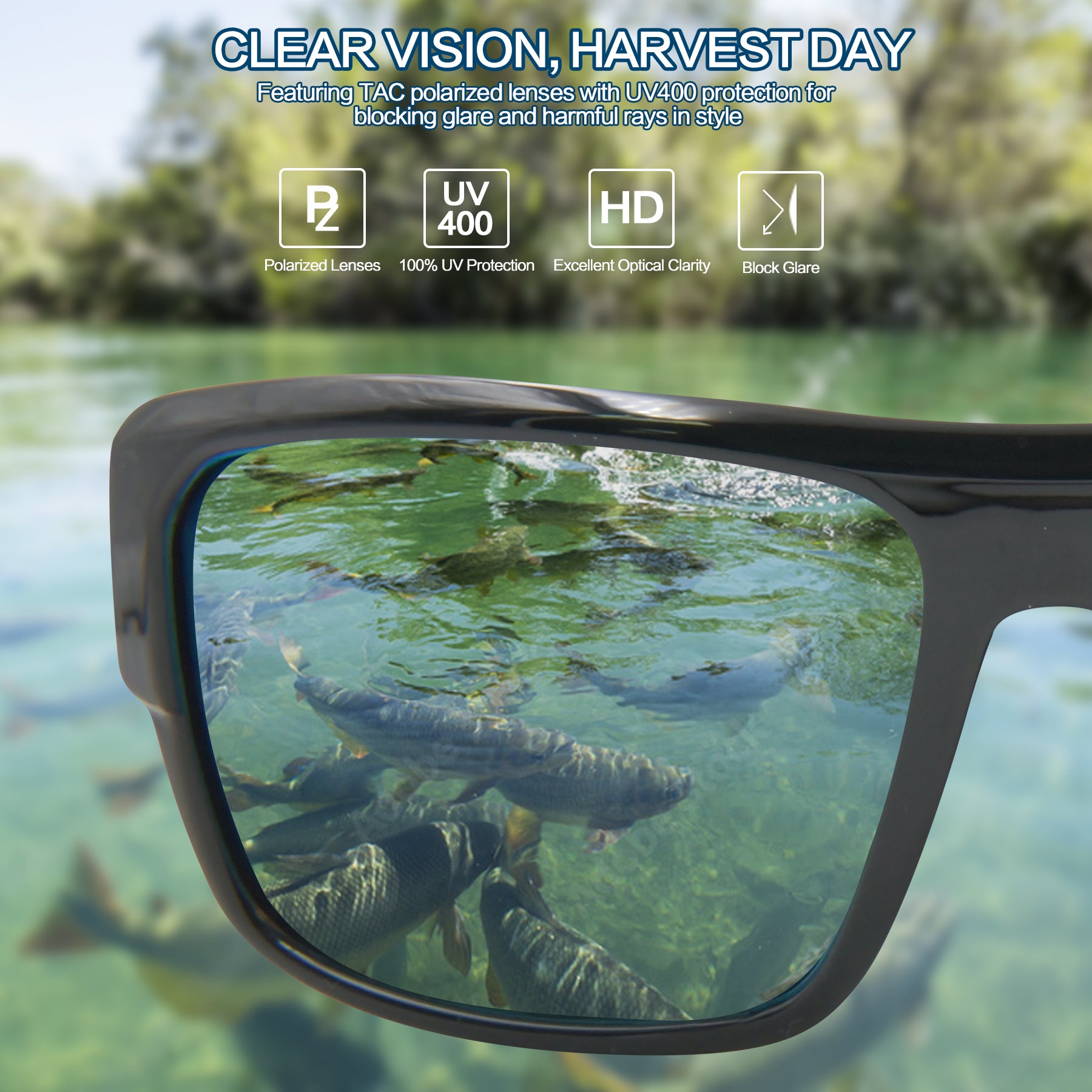 Yeetz Water Sports Floating Sunglasses · Black Reef JF239 – JEFOO