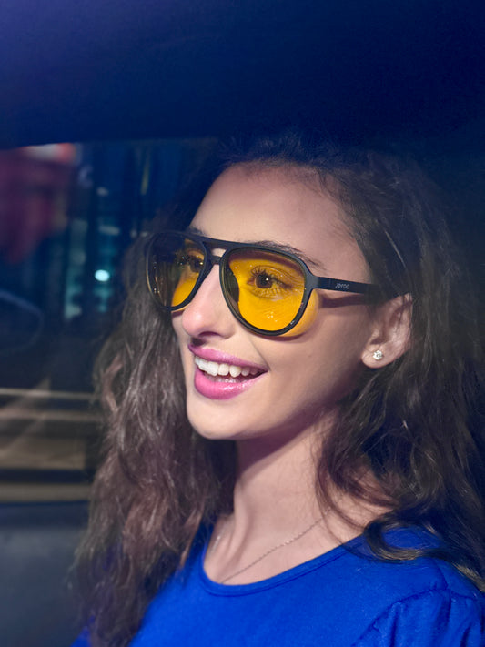 Photochromic Aviator Night Vision Glasses · Midnight City JF119