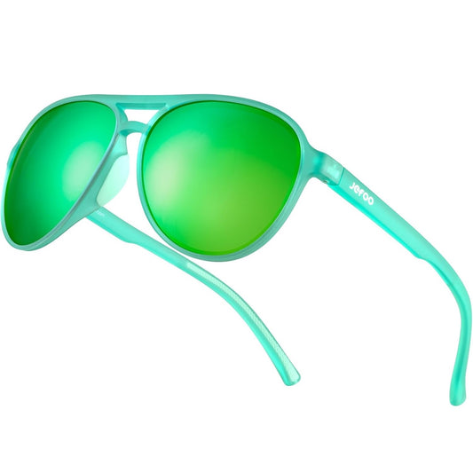 Polarized Sports Aviator Sunglasses · Lake Tahoe Green JF119