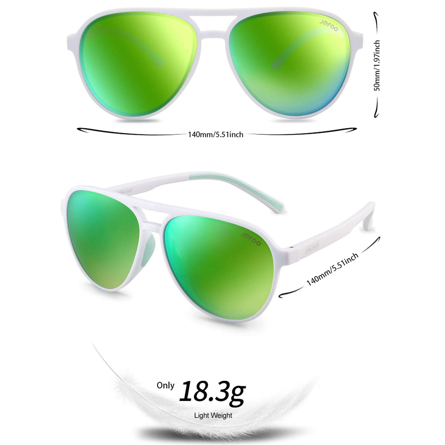 Unisex-Aviator-Sunglasses-Fresh-White-JF119