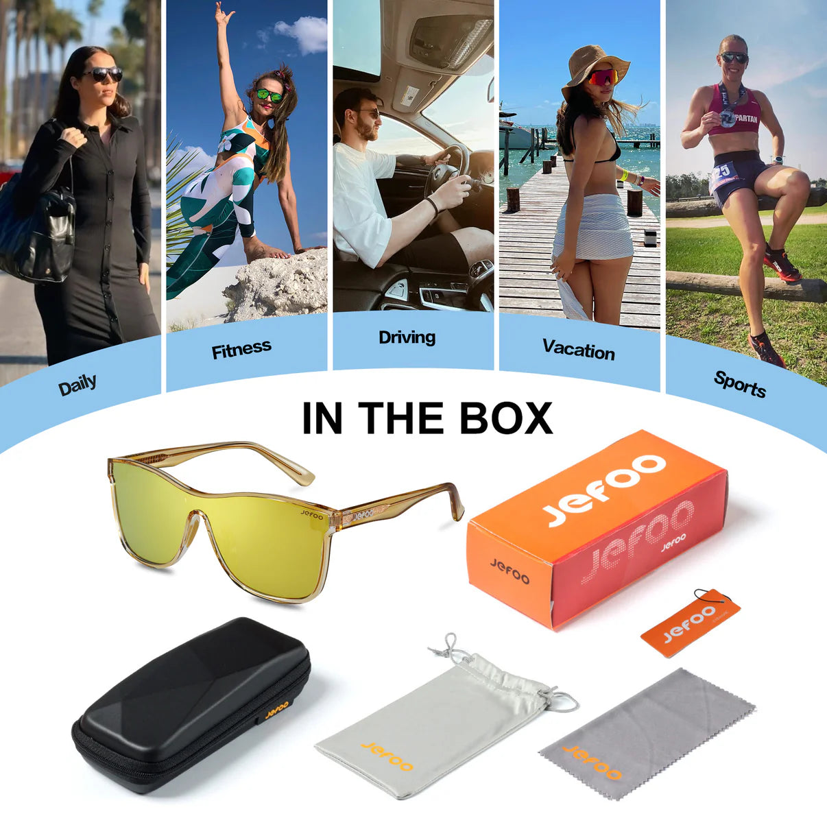 Wearing-Polarized-One-Lens-Sunglasses-Sunglow-Golden-JF189-for-Traveling