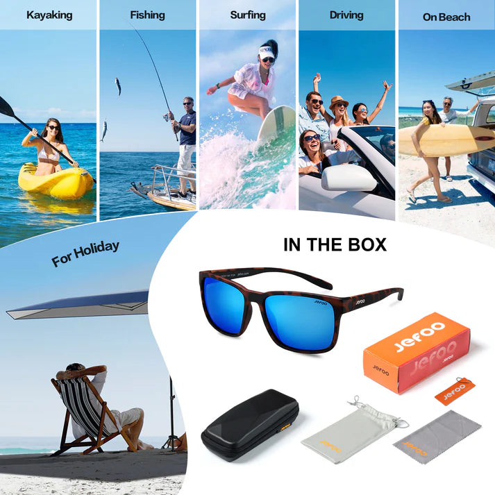 Wearing-Retro-Fishing-Sunglasses-Blue-Pacific-JF139-for-Traveling