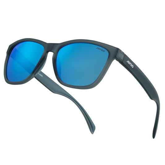 Polarized Running Square Sunglasses · Misty Blue JF219