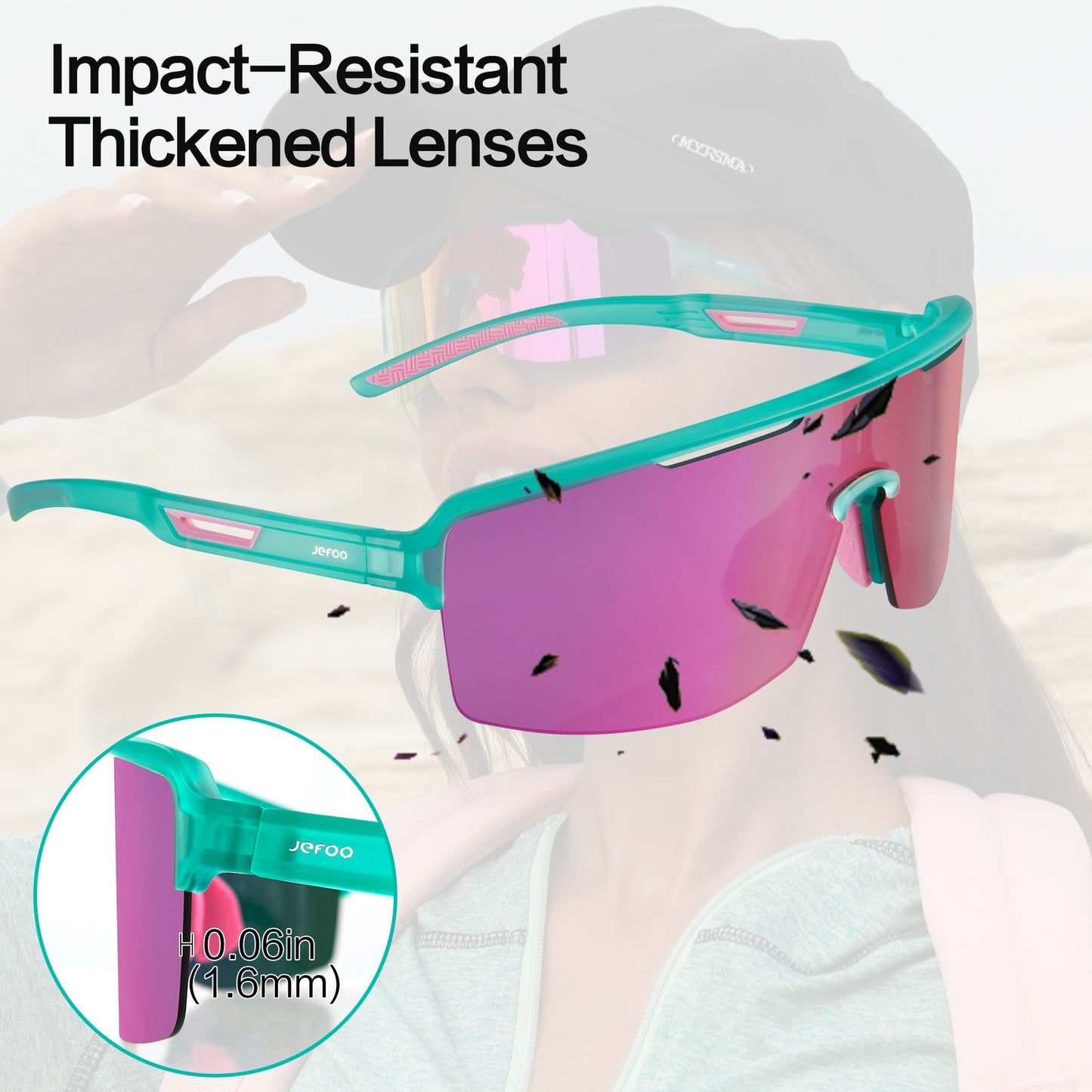 Hiking Polarized Wraparound Sunglasses · Tropical Summer JF329